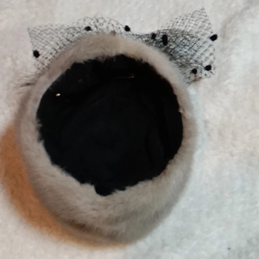 * SOLD * Vintage fur hat beret - Picture 4 of 10